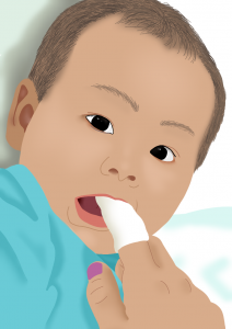 baby's oral health guide - cleaning a baby's gums